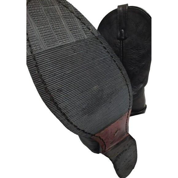 Smoky Mountain Mens Pull On Denver Cowboy Black Leather Boot Size 10  4032 - Picture 9 of 12